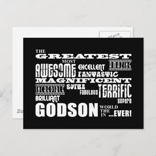 モダンスタイリッシュおもしろいズ素晴らしGodson ポストカード (正面/裏面)
