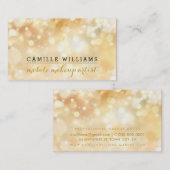 モダンスタイリッシュお洒落金ゴールド黒 名刺 (正面/裏面)