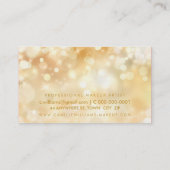 モダンスタイリッシュお洒落金ゴールド黒 名刺 (裏面)