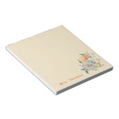 モダンスタイリッシュかわいらしフローラ先生 ノートパッド (アングル)