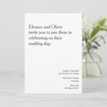 モダンスタイリッシュはっきりした白黒結婚タイポグラフィ