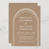 モダンスタイリッシュア結婚ク筏 招待状 (正面/裏面)