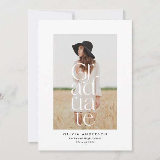 モダンスタイリッシュエレガントはっきりした写真 案内状 (正面)