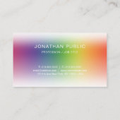 モダンスタイリッシュエレガントシンプルカラフルテンプレート 名刺 (裏面)