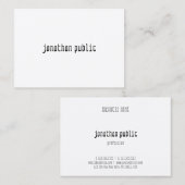 モダンスタイリッシュエレガントシンプルプロフェッショナルプレーン 名刺 (正面/裏面)