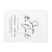 モダンスタイリッシュエレガントタイポグラフィ結婚の マグネット (横)