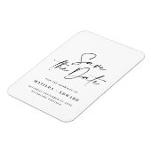 モダンスタイリッシュエレガントタイポグラフィ結婚の マグネット (左側)