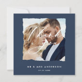 モダンスタイリッシュエレガントタイポグラフィ結婚の 案内状 (正面)