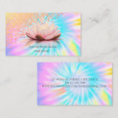 モダンスタイリッシュエレガントダイアモンズロータス絞り染め 名刺 (正面/裏面)