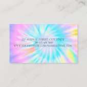 モダンスタイリッシュエレガントダイアモンズロータス絞り染め 名刺 (裏面)