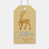 モダンスタイリッシュエレガントトナカイ ギフトタグ (正面)