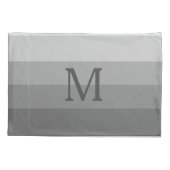 モダンスタイリッシュエレガントモノグラムイニシャル 枕カバー (裏面)