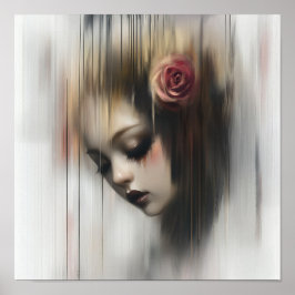 モダンスタイリッシュエレガント抽象芸術美人 ポスター