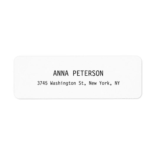 モダンスタイリッシュエレガント白黒 ラベル (正面)