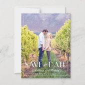 モダンスタイリッシュエレガント結婚は マグネット招待状 (正面)