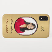 モダンスタイリッシュエレガント金ゴールドブラックのパーソナライズ Case-Mate iPhoneケース (裏面(横))