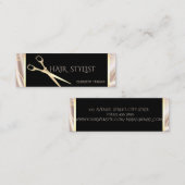 モダンスタイリッシュエレガント金ゴールド鋏 スキニー名刺 (正面/裏面)