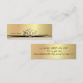 モダンスタイリッシュエレガント金ゴールド スキニー名刺 (正面/裏面)