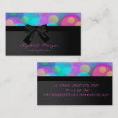 モダンスタイリッシュエレガント黒の弓 名刺 (正面/裏面)