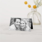 モダンスタイリッシュエレガント20sの結婚写真 プレイスカード (裏面)