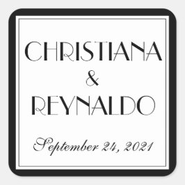 モダンスタイリッシュエレガント20s結婚の スクエアシール