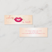 モダンスタイリッシュエレガント,紙吹雪，唇 スキニー名刺 (正面/裏面)