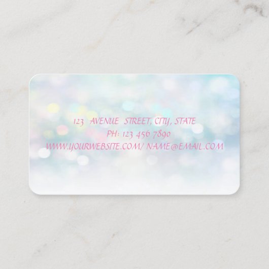 モダンスタイリッシュカラフル《写真》ぼけ味フェイクー 名刺 (裏面)