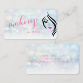 モダンスタイリッシュカラフル《写真》ぼけ味、顔シルエット 名刺 (正面/裏面)