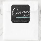 モダンスタイリッシュキャンドルラベル単純黒海 スクエアシール (バッグ)