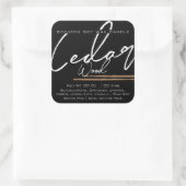 モダンスタイリッシュキャンドルラベル白黒杉 スクエアシール (バッグ)