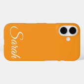 モダンスタイリッシュクラシックカスタマイズ名Orange。 Case-Mate iPhoneケース (裏面 (横))