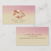 モダンスタイリッシュグラデーションバラ金ゴールド唇 名刺 (正面/裏面)