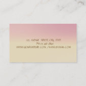 モダンスタイリッシュグラデーションバラ金ゴールド唇 名刺 (裏面)