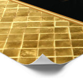 モダンスタイリッシュグリッター赤い唇パーソナライズされた ポスター (角)