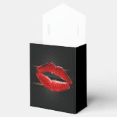 モダンスタイリッシュグリッター赤い唇 フェイバーボックス (オープン)