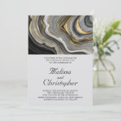 モダンスタイリッシュゲート結婚パターン 招待状 (スタンド正面)