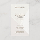 モダンスタイリッシュシンプルテンプレートミニマリストエレガント 名刺 (裏面)