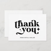 モダンスタイリッシュシンプルレトロ星 サンキューカード (正面/裏面)