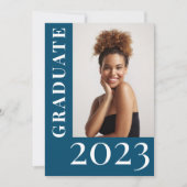 モダンスタイリッシュシンプル写真高校卒業 案内状 (正面)