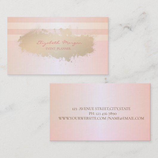 モダンスタイリッシュストライプの絵を描線 名刺 (正面/裏面)