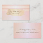 モダンスタイリッシュストライプの,金ゴールドストローク 名刺 (正面/裏面)