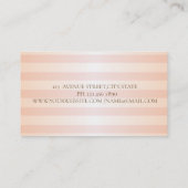 モダンスタイリッシュストライプの,金ゴールド枠 名刺 (裏面)