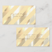 モダンスタイリッシュストライプ,金フェイク箔ブラシストローク 名刺 (正面/裏面)
