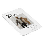 モダンスタイリッシュタイポグラフィ写真の日付保存 マグネット (右側)