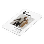 モダンスタイリッシュタイポグラフィ写真の日付保存 マグネット (左側)