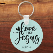 モダンスタイリッシュタイポグラフィ愛 |名前 キーホルダー (正面)