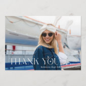 モダンスタイリッシュタイポグラフィ サンキューカード (正面)