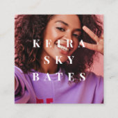 モダンスタイリッシュタイポグラフィ スクエア名刺 (正面)