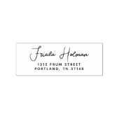 モダンスタイリッシュタイポグラフィ・スクリプト差出人住所 ラバースタンプ (インプリント)