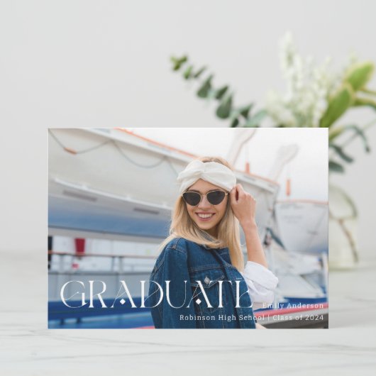 モダンスタイリッシュタイポグラフィ 案内状 (スタンド正面)